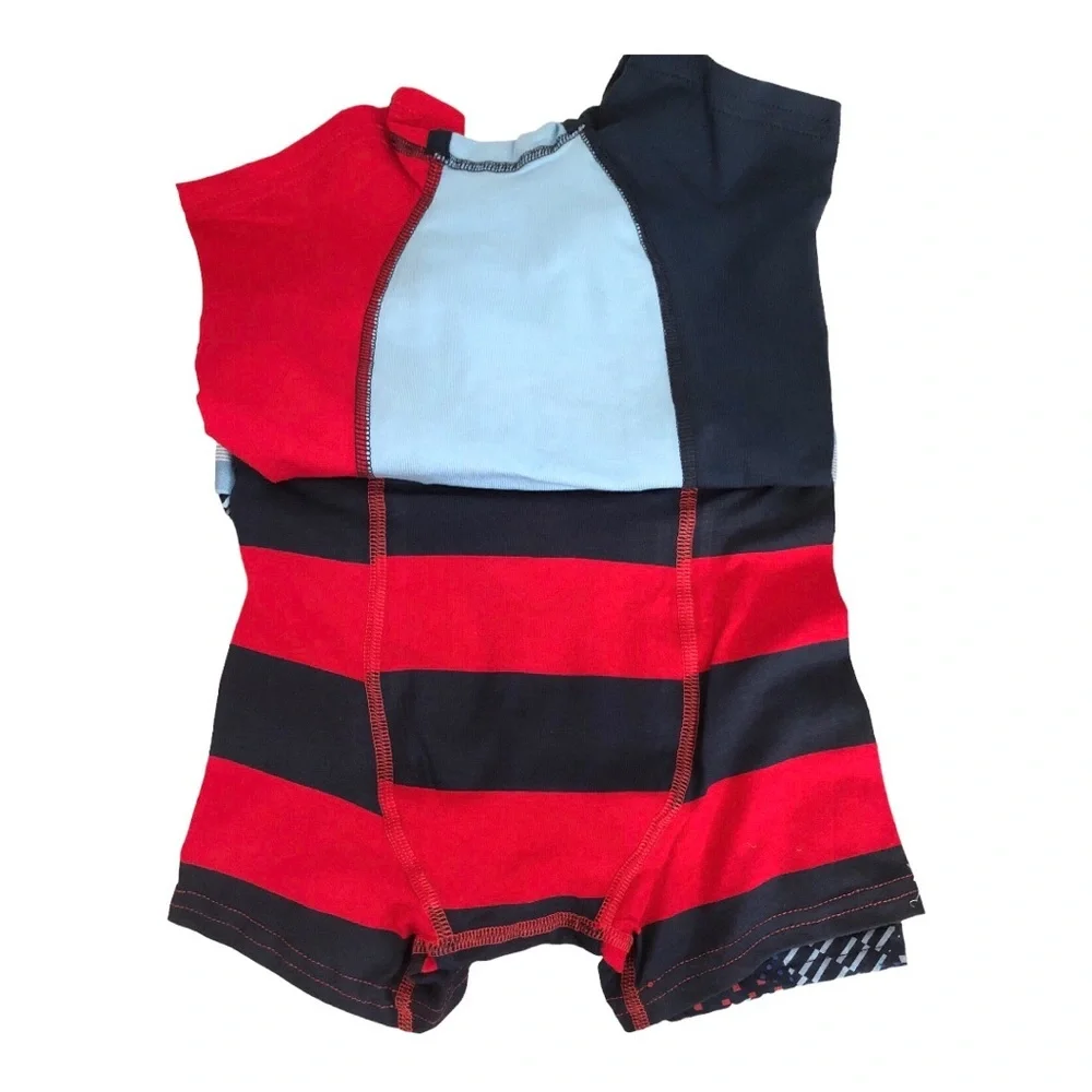 3pack Red & blue mix boys cotton elastic waistband Boxer Briefs size small (6-7)